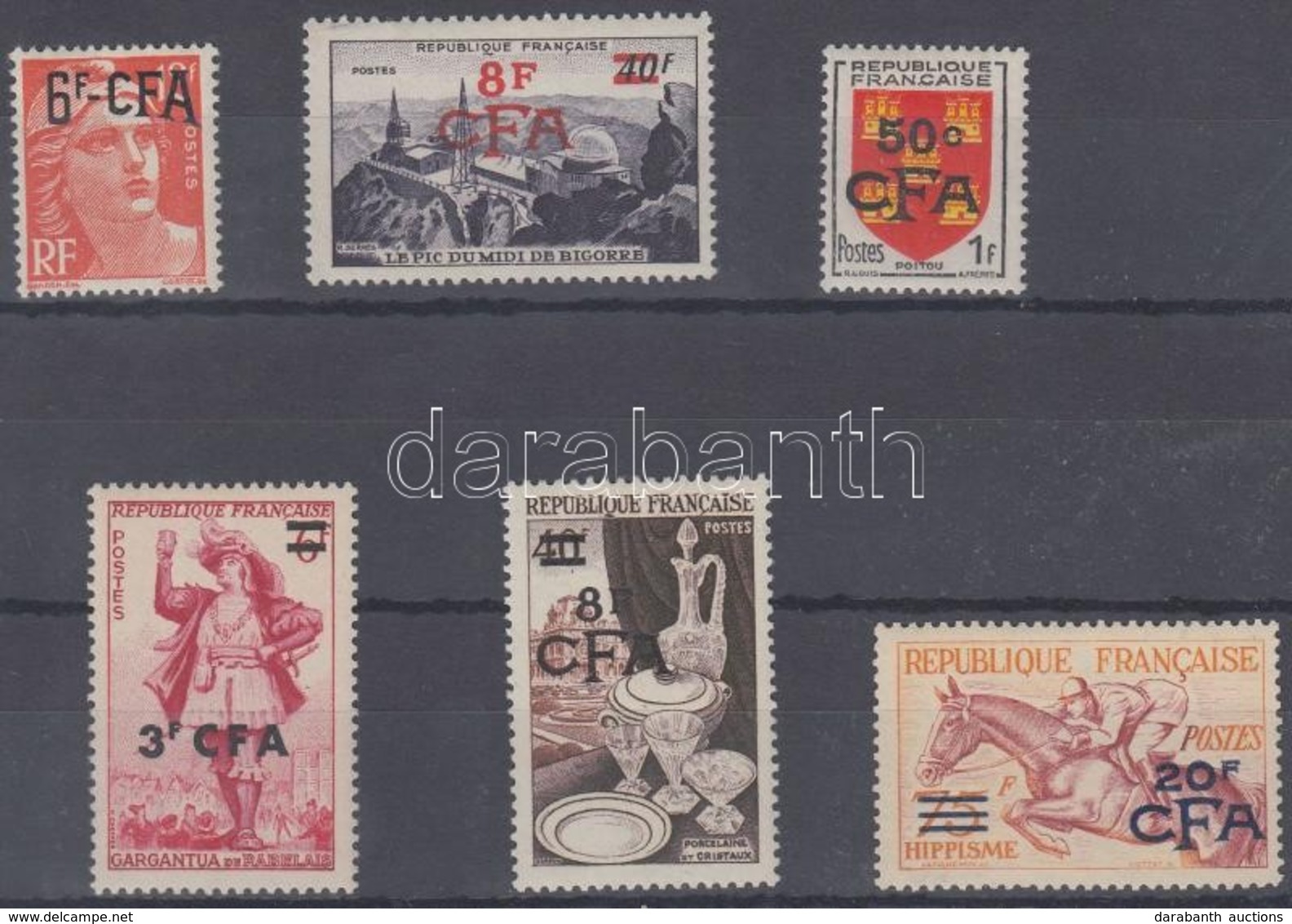 * 1951 + 1953 Forgalmi 2 Felülnyomott Sor Mi 364-369 - Other & Unclassified