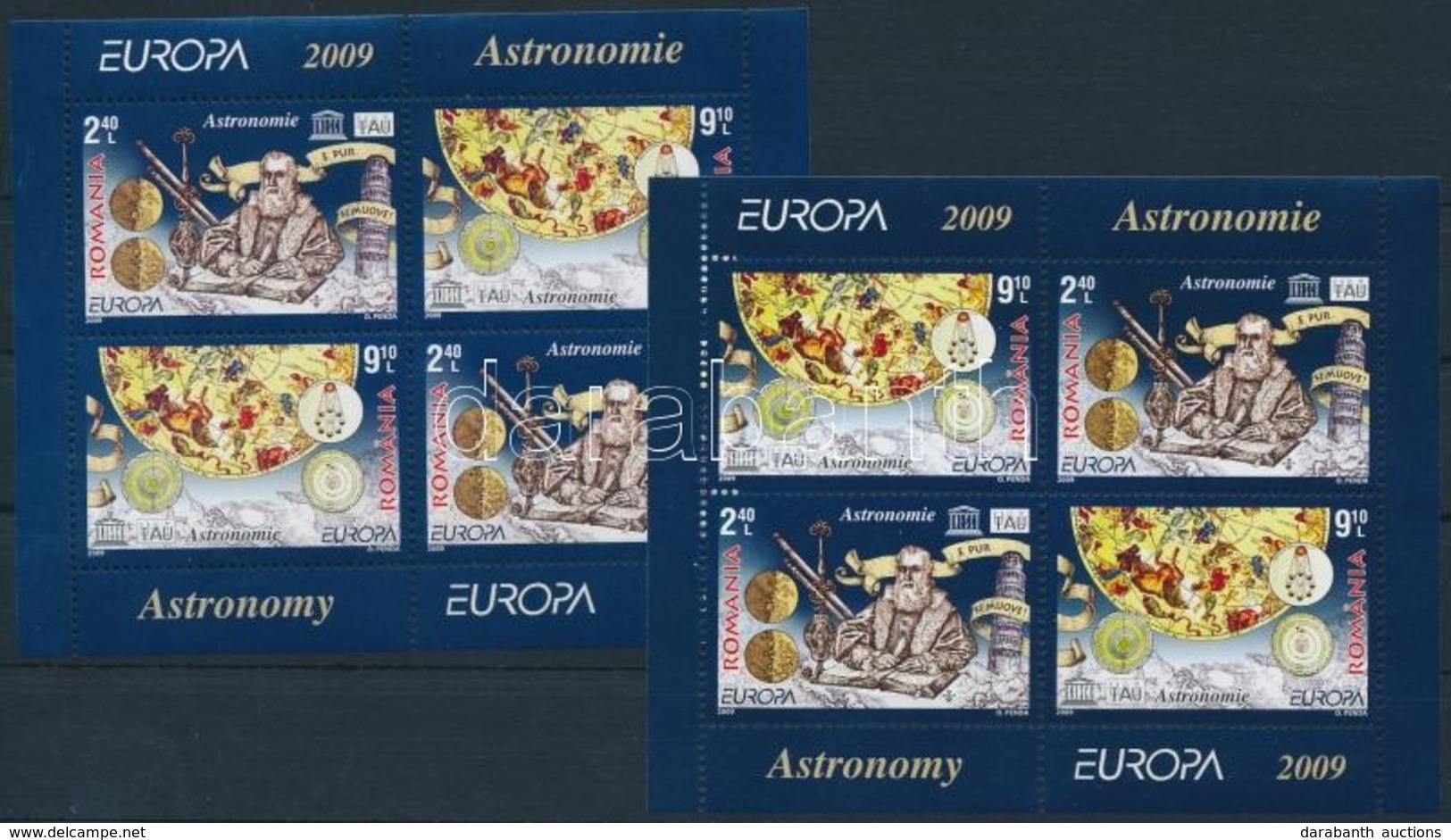 ** 2009 Europa CEPT: Csillagászat Blokk Mi 445 I+II - Other & Unclassified