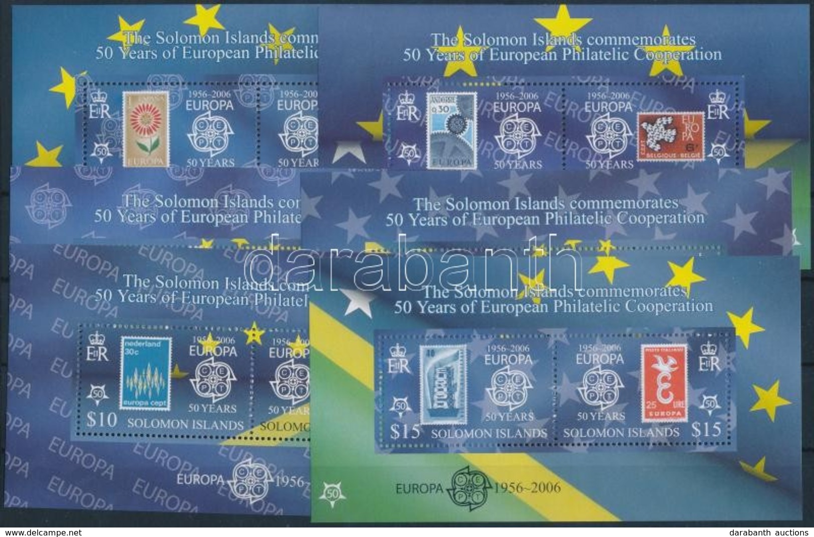 ** 2005 50 éves Az Europa CEPT Blokksor Mi 84-89 - Autres & Non Classés