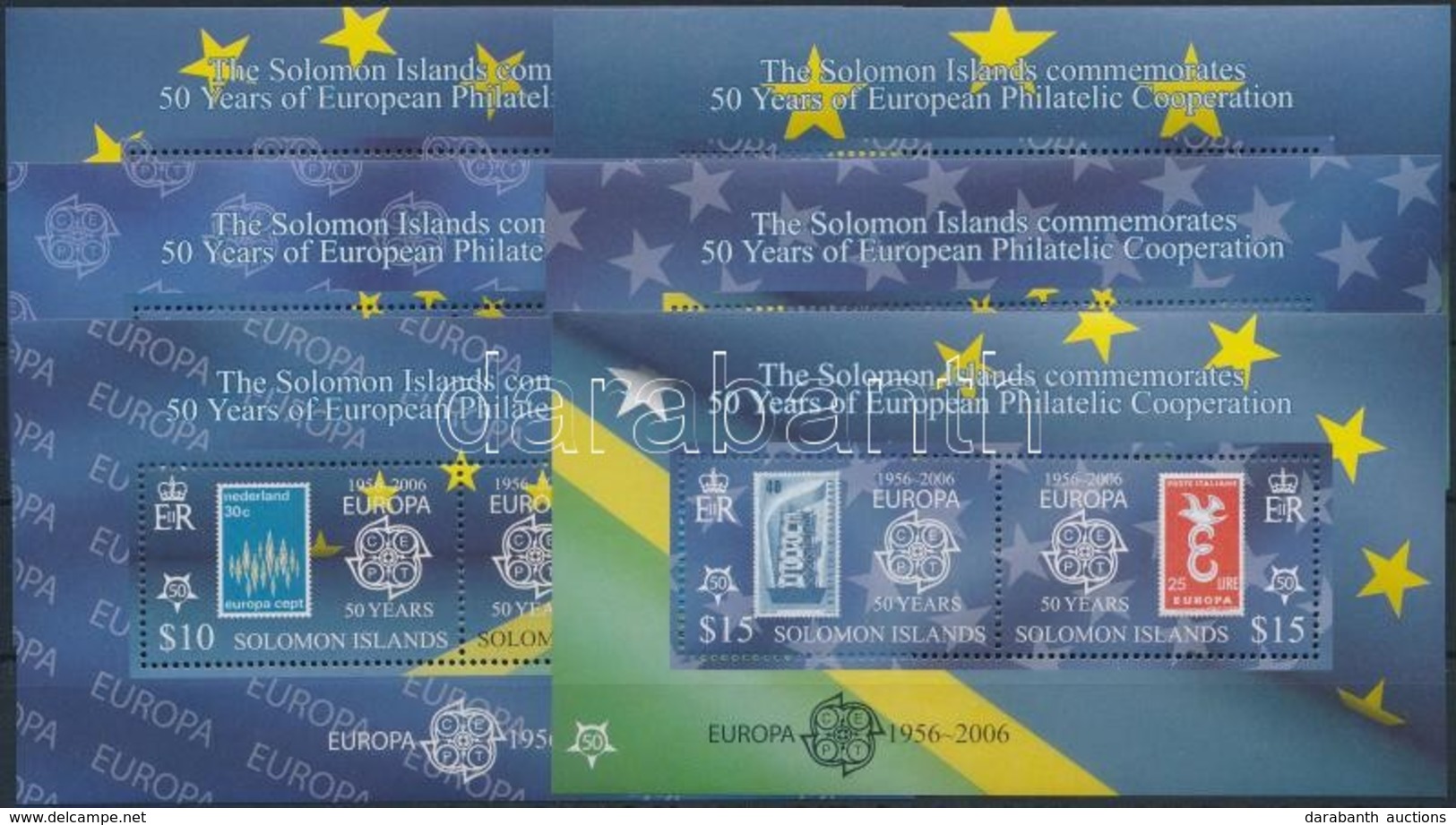 ** 2005 50 éves Az Europa CEPT Blokk Sor Mi 84-89 - Altri & Non Classificati