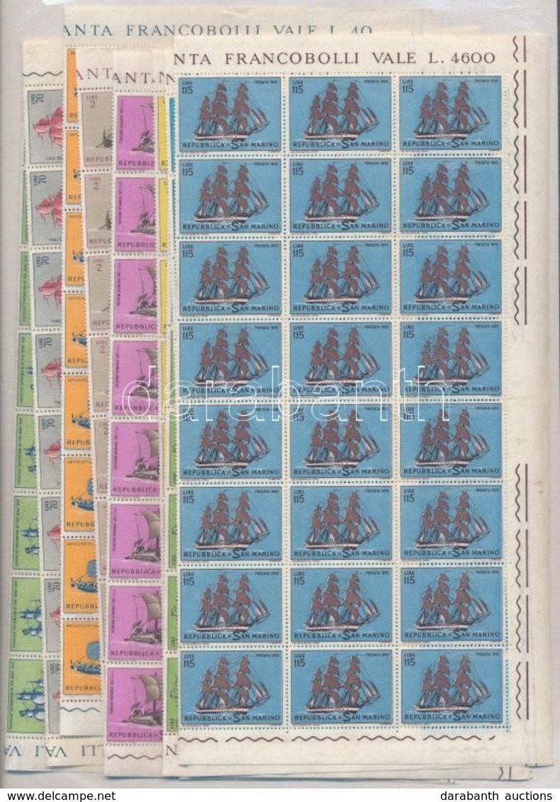 ** 1963 Hajók Sor Teljes ívekben Mi 750-759 (hajtott) - Andere & Zonder Classificatie