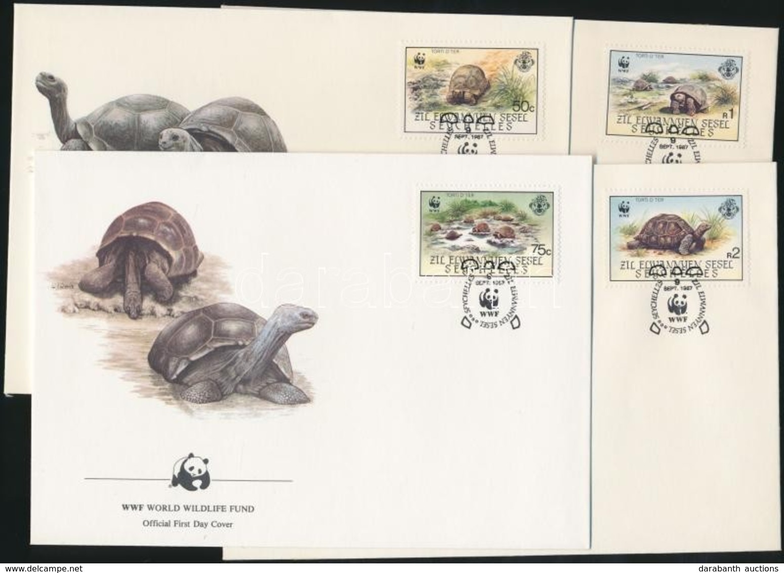 1987 WWF Teknősök Sor Mi 137-140 4 FDC - Otros & Sin Clasificación