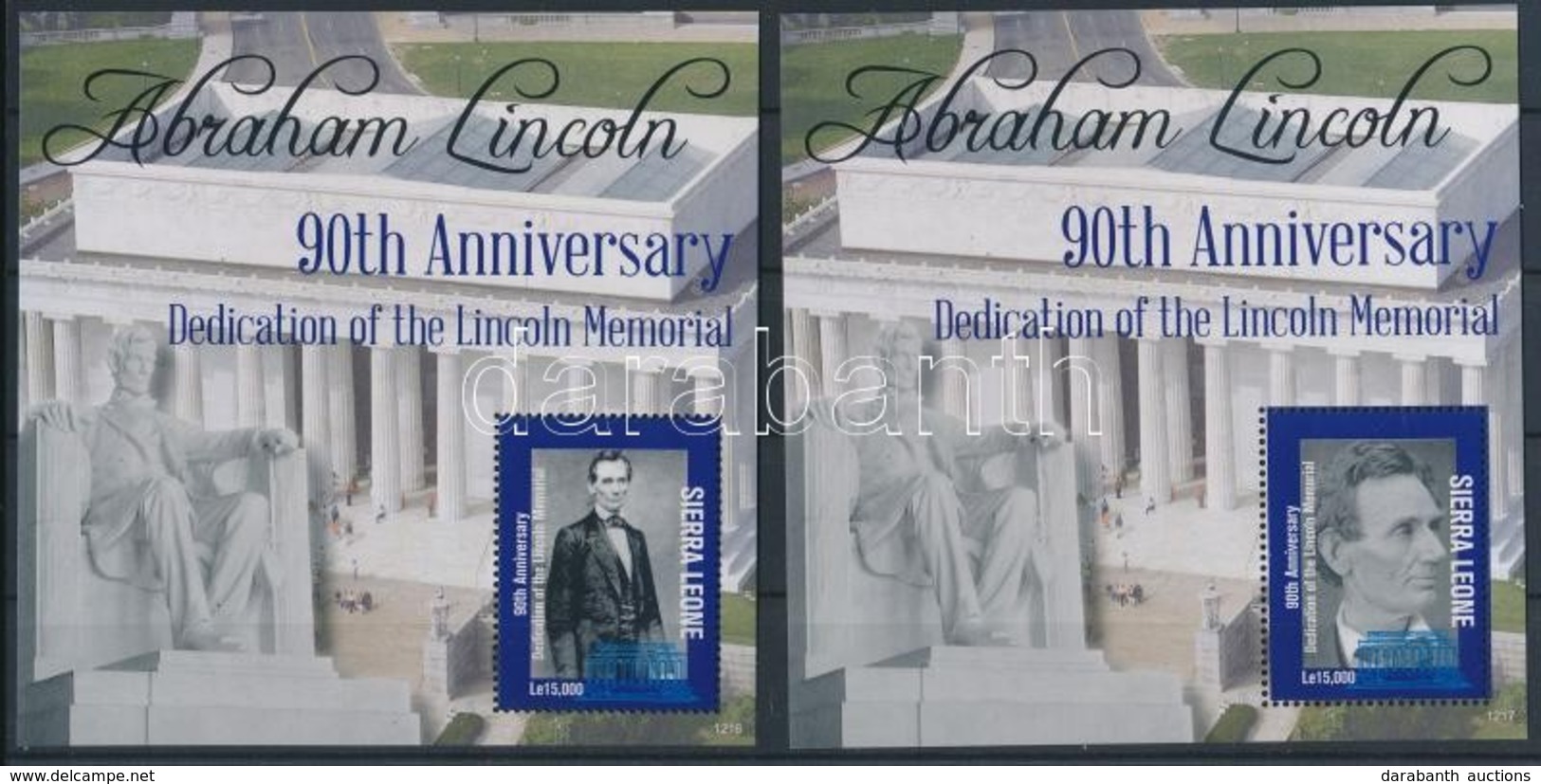 ** 2012 Abraham Lincoln Kisív Mi 5653-5656 + Blokkpár Mi 676-677 - Sonstige & Ohne Zuordnung