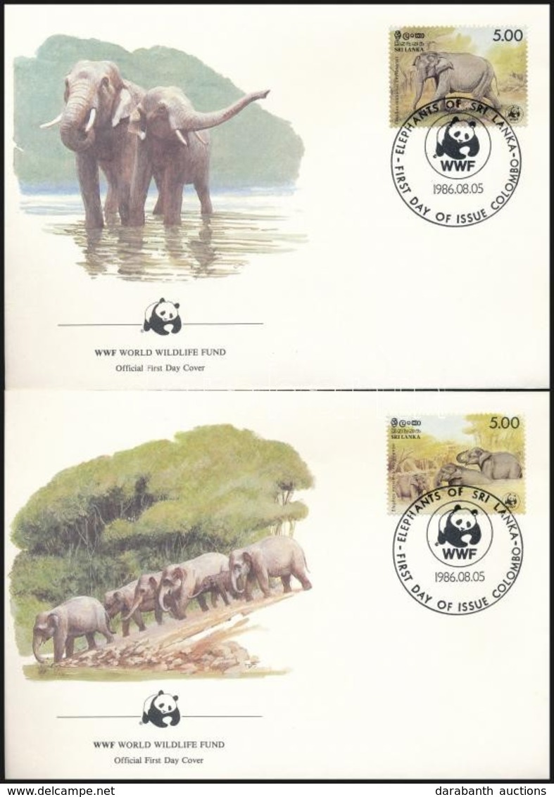 1986 WWF: Elefántok Sor 4 Db FDC-n Mi 753-756 - Andere & Zonder Classificatie