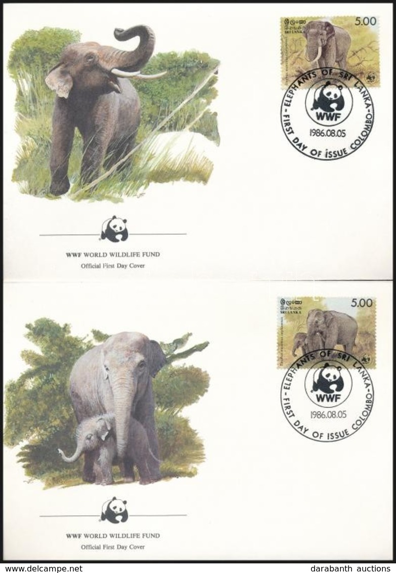 1986 WWF: Elefántok Sor 4 Db FDC-n Mi 753-756 - Sonstige & Ohne Zuordnung