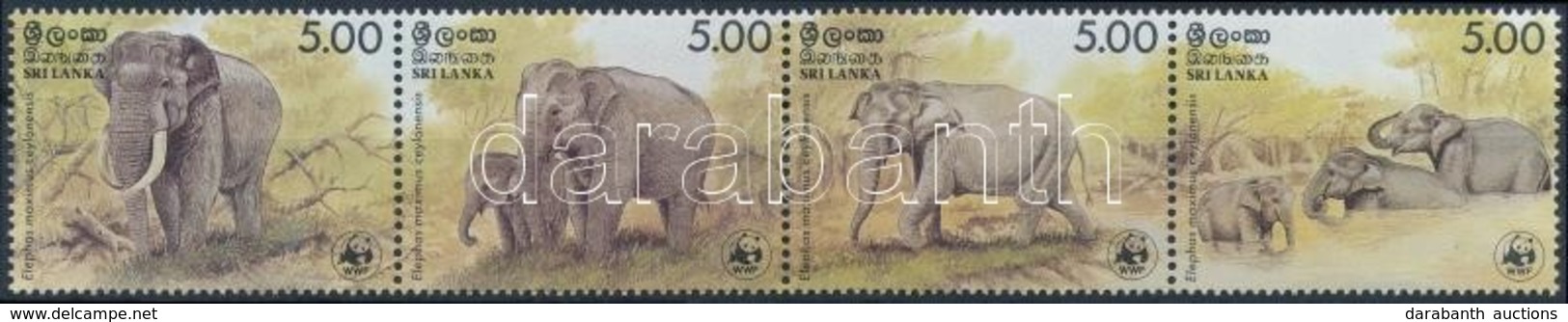 ** 1986 WWF: Elefánt 4-es Csík Mi 753-756 - Andere & Zonder Classificatie