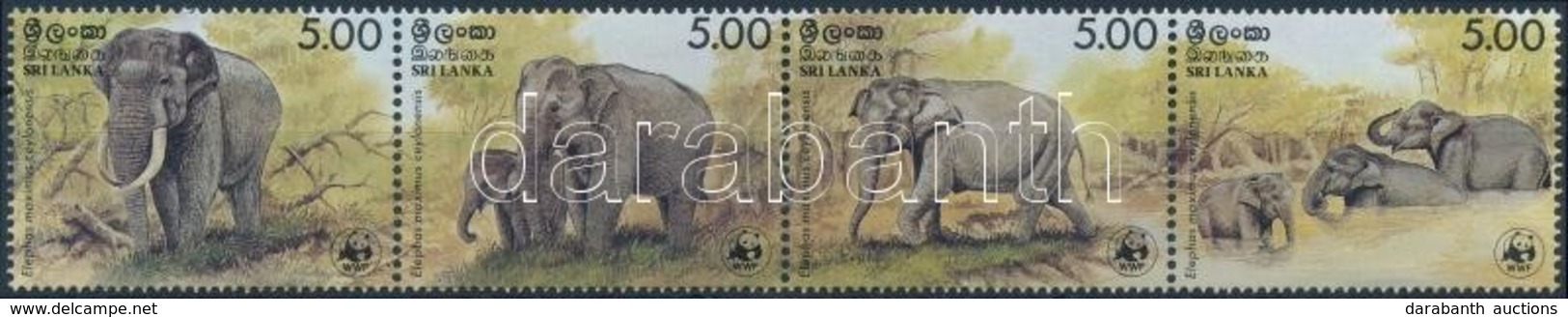** 1986 WWF: Elefánt 4-es Csík Mi 753-756 - Autres & Non Classés