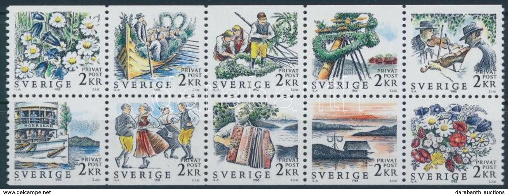 ** 1988 Szentivánéji Fesztivál Tízestömb,
Midsummer Night Festival Block Of 10
Mi 1482-1491 - Otros & Sin Clasificación