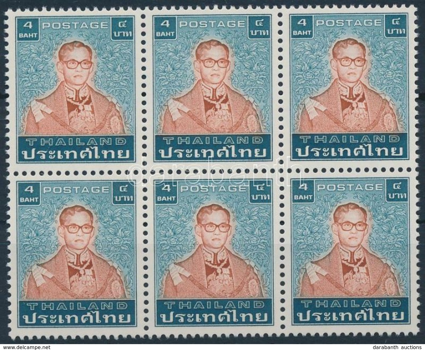 ** 1984 Forgalmi: Bhumibol Aduljadeh Király Hatostömb Mi 1101 - Autres & Non Classés