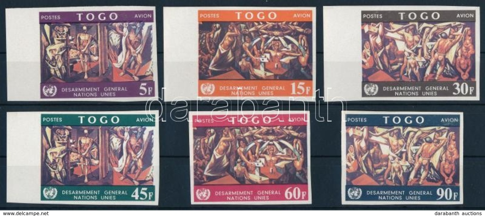 ** 1967 Leszerelés, ENSZ Vágott Sor Mi 588-593 - Andere & Zonder Classificatie