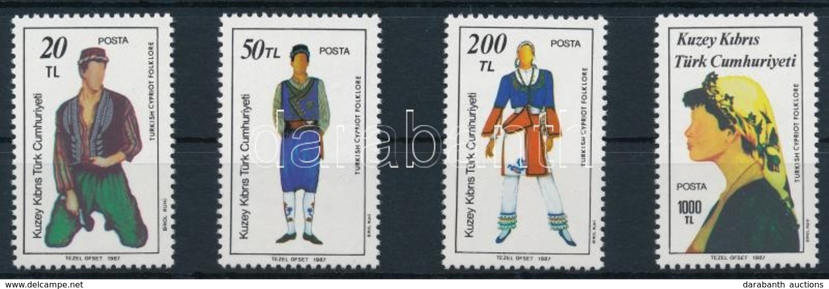 ** 1987 Népművészet Sor,
Folklore Set
Mi 207-210 - Sonstige & Ohne Zuordnung