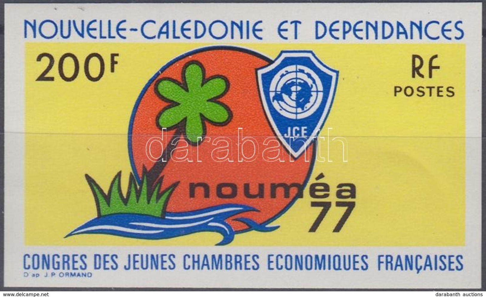 ** 1977 Francia Ifjúsági Kereskedelmi Kamarák Kongresszusa Vágott Bélyeg Mi 597 - Andere & Zonder Classificatie