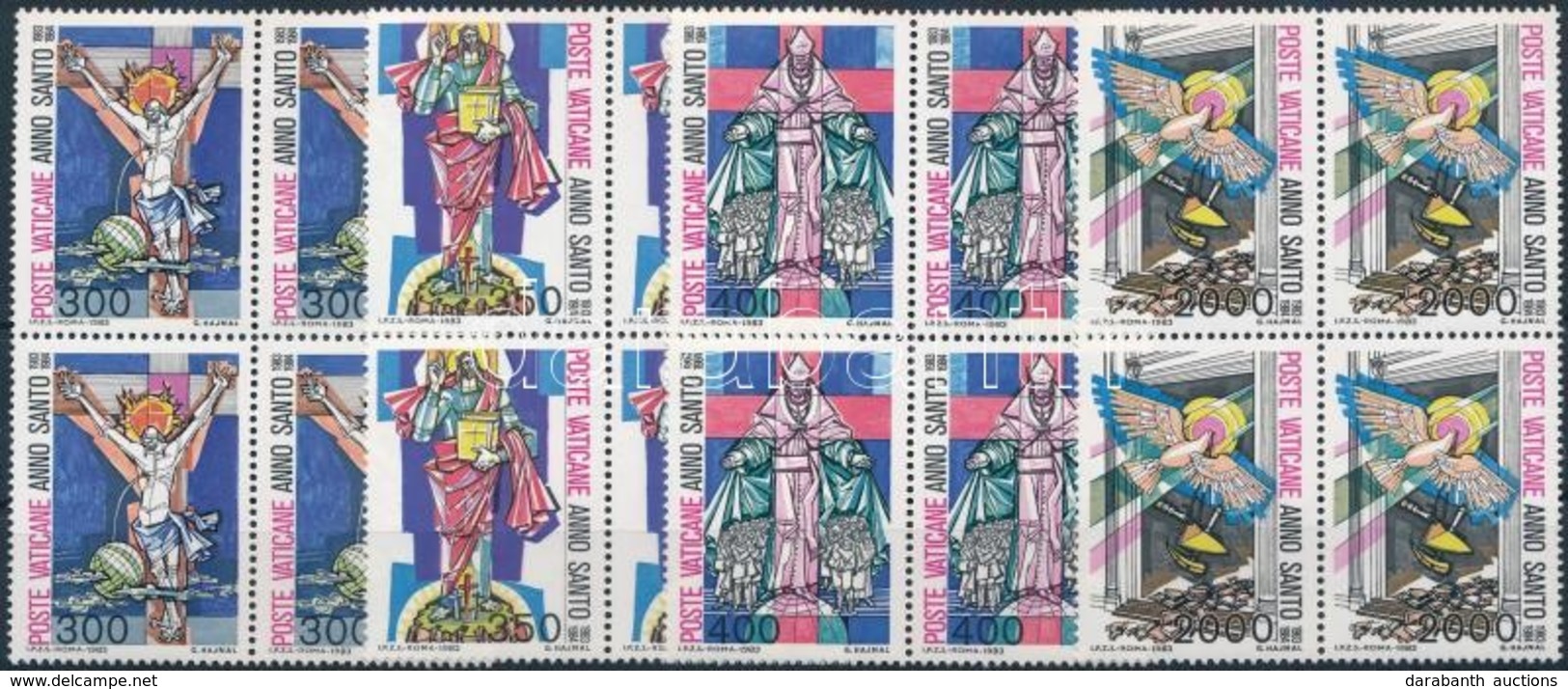 ** 1983 A Megváltás Szent éve Sor Négyestömbökben,
Holy Year Of Salvation Set In Block Of 4
Mi 816-819 - Andere & Zonder Classificatie