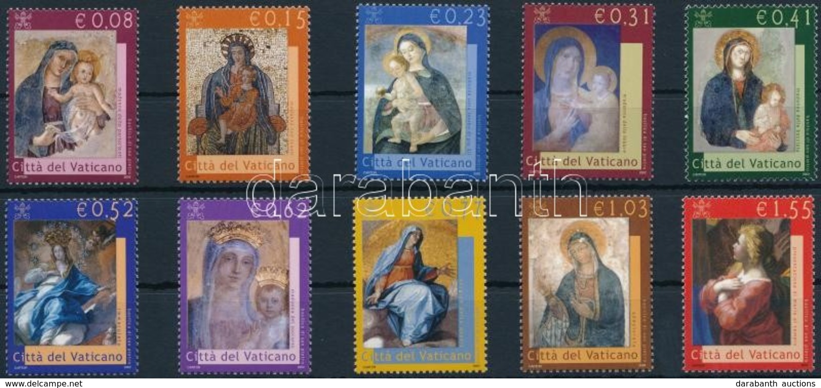 ** 2002 Mária ábrázolása Szent Péter-bazilikában Sor,
Maria's Depictions In St. Peter's Basilica Set
Mi 1394-1403 - Autres & Non Classés