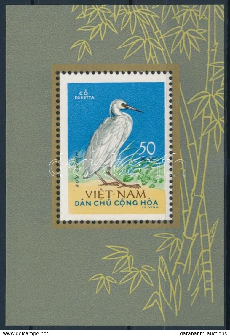 ** 1963 Madár Blokk Mi 8 (rozsda / Stain) (Mi EUR 80,-) - Andere & Zonder Classificatie