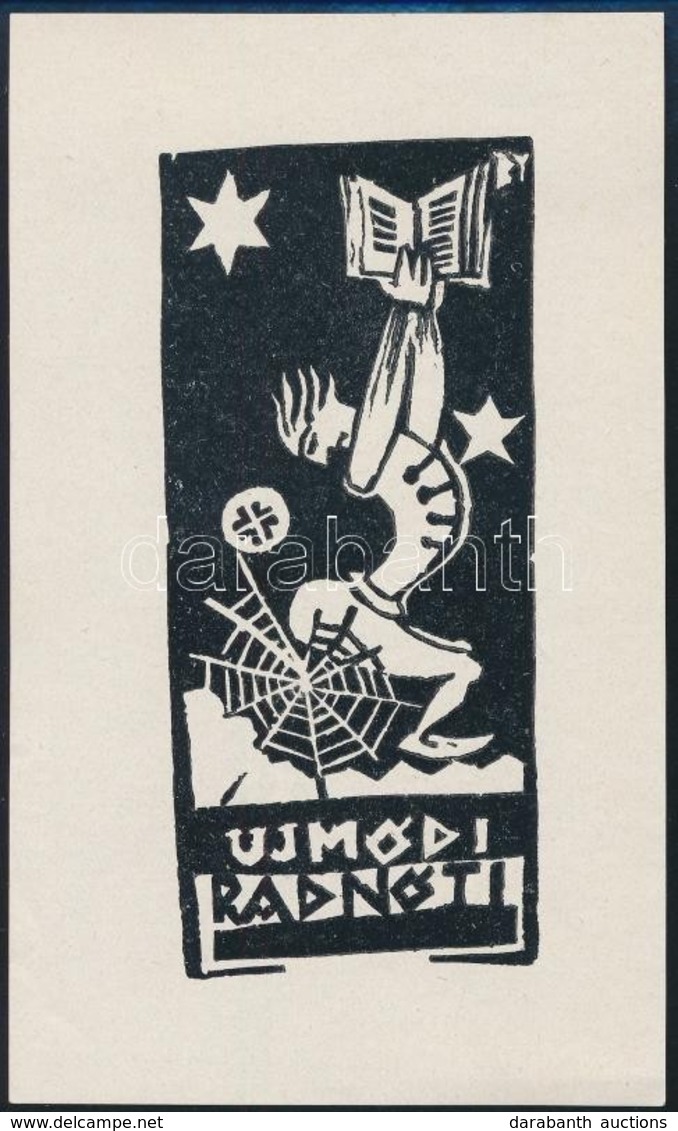 Buday György (1907-1990): Újmódi Radnóti, Linó, Papír, 11×6 Cm - Other & Unclassified