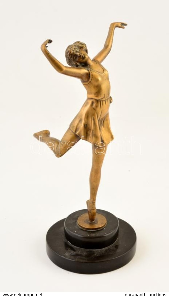 Jelzés Nélkül: Balerina. Bronz, Alabástrom Talapzaton, M:25 Cm - Andere & Zonder Classificatie