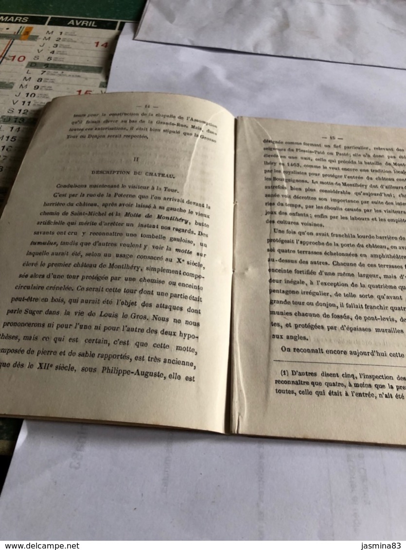 La Tour Et L’ancien Château De Montlhery (livre De 34 Pages De 11,3 Cm Sur 17,5 Cm ) - History