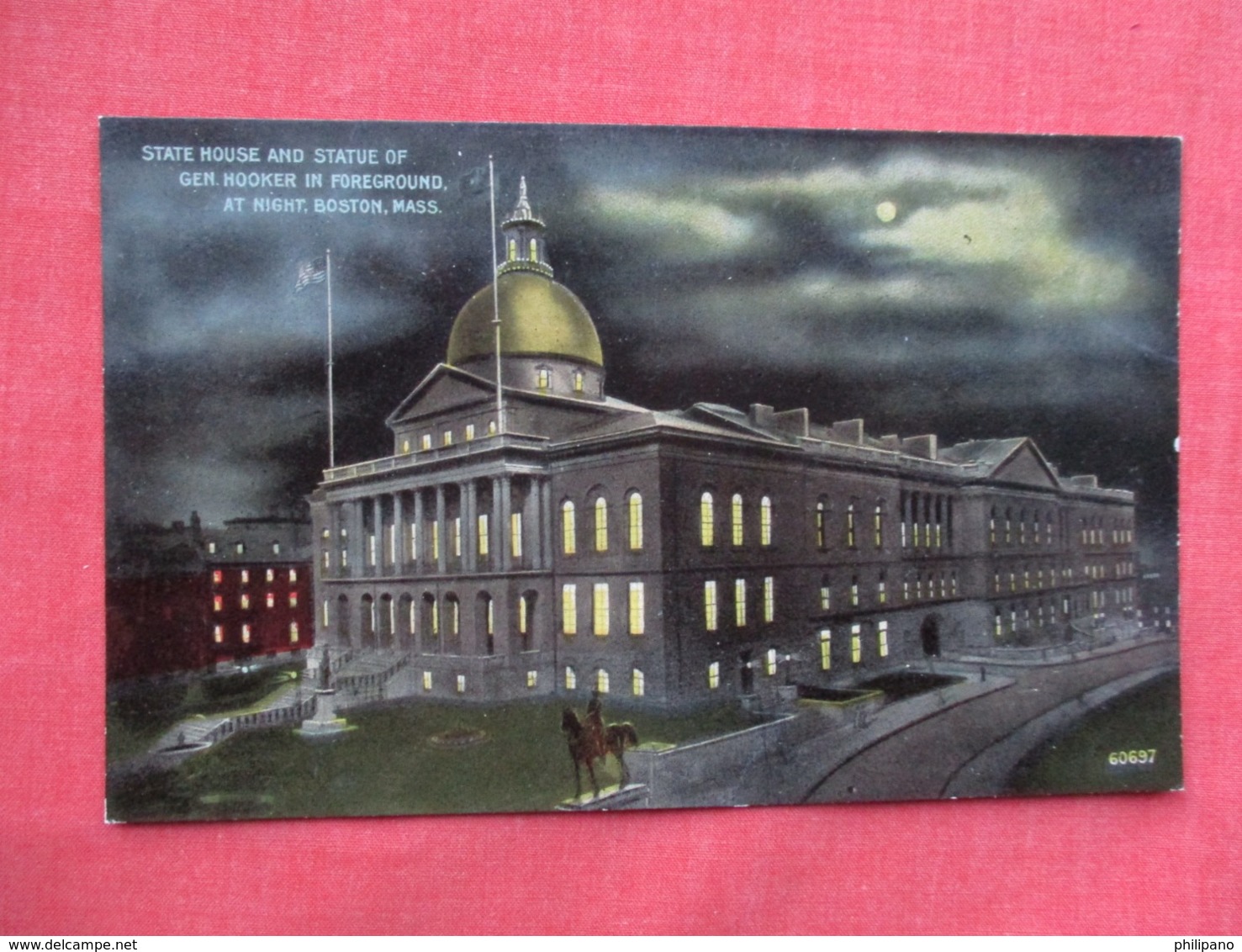 Night View   State House  Boston  Massachusetts >  Ref 3609 - Boston