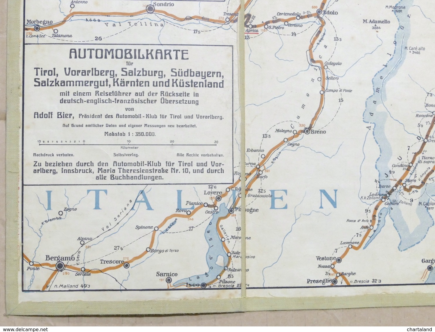 Carta Automobilistica Tirolo - Automobilkarte Tirol Salzburg Kustenland - Altri & Non Classificati