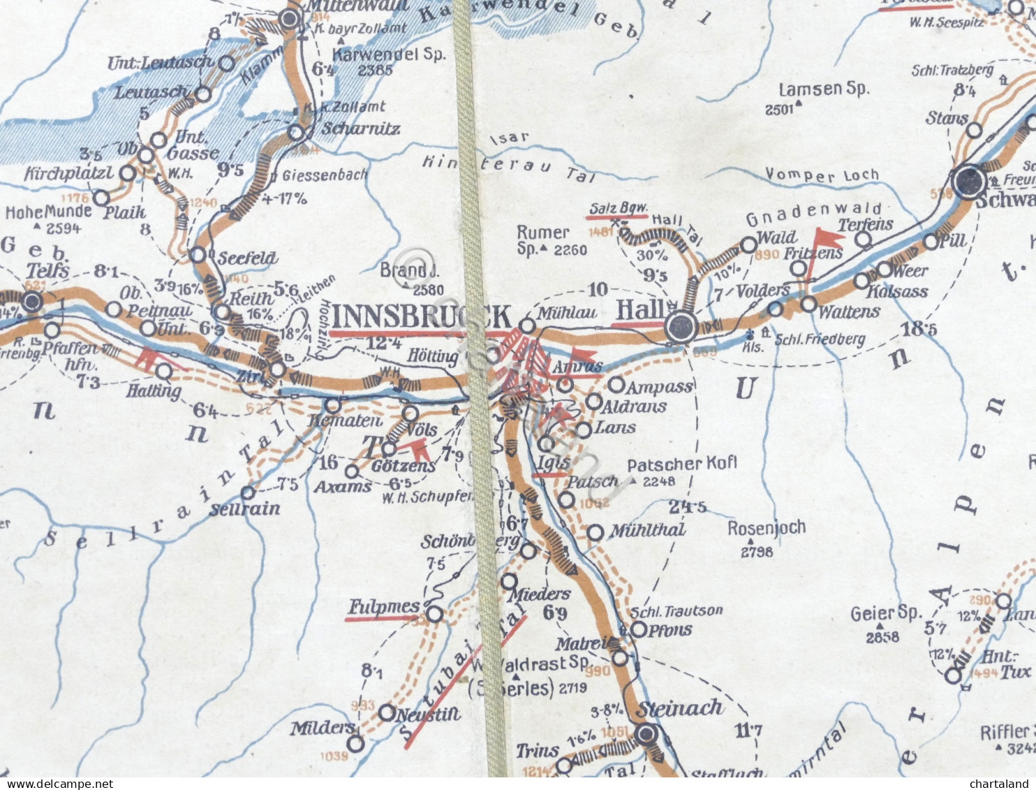 Carta Automobilistica Tirolo - Automobilkarte Tirol Salzburg Kustenland - Altri & Non Classificati