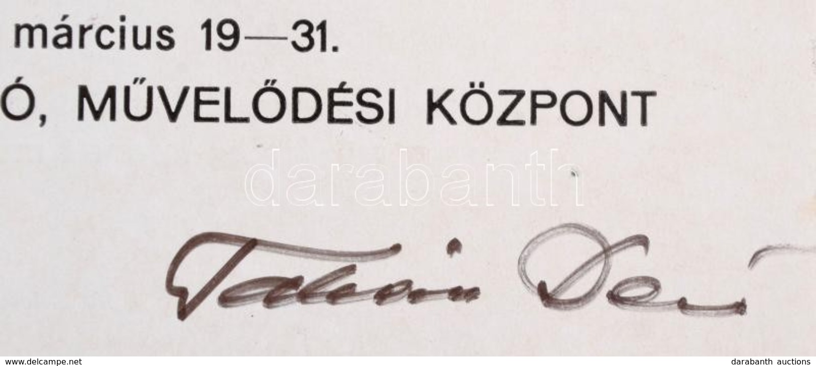 1972 Takács Desző Grafikus Aláírt Kiállítási Katalógusa - Other & Unclassified