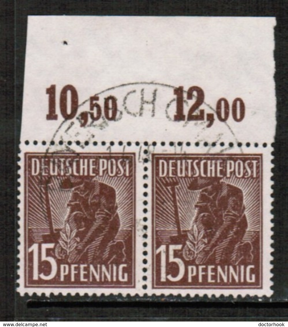 GERMANY  Scott # 562 VF USED IMPRINT PAIR (Stamp Scan # 533) - Gebraucht