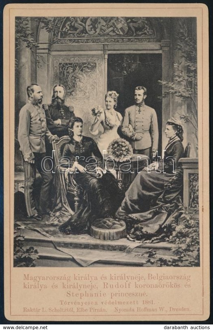 1881 Habsburg Rudolf (1858-1889) Trónörökös és Stefánia Belga Királyi Hercegnő (1864-1945) Eljegyzési Képe, Szüleik Társ - Autres & Non Classés