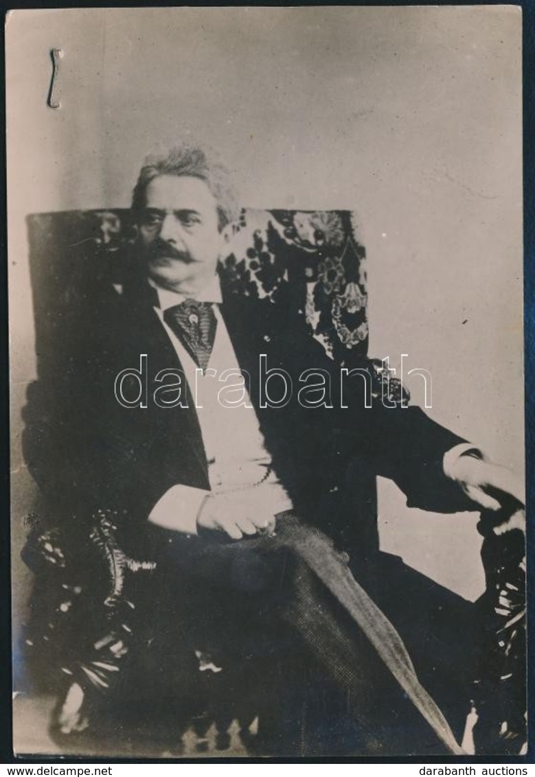 1913 David Popper (1843-1913) Cseh Gordonkaművész, Zeneszerző, Korabeli Sajtófotó Hozzátűzött Szöveggel /  Press Photo 1 - Andere & Zonder Classificatie