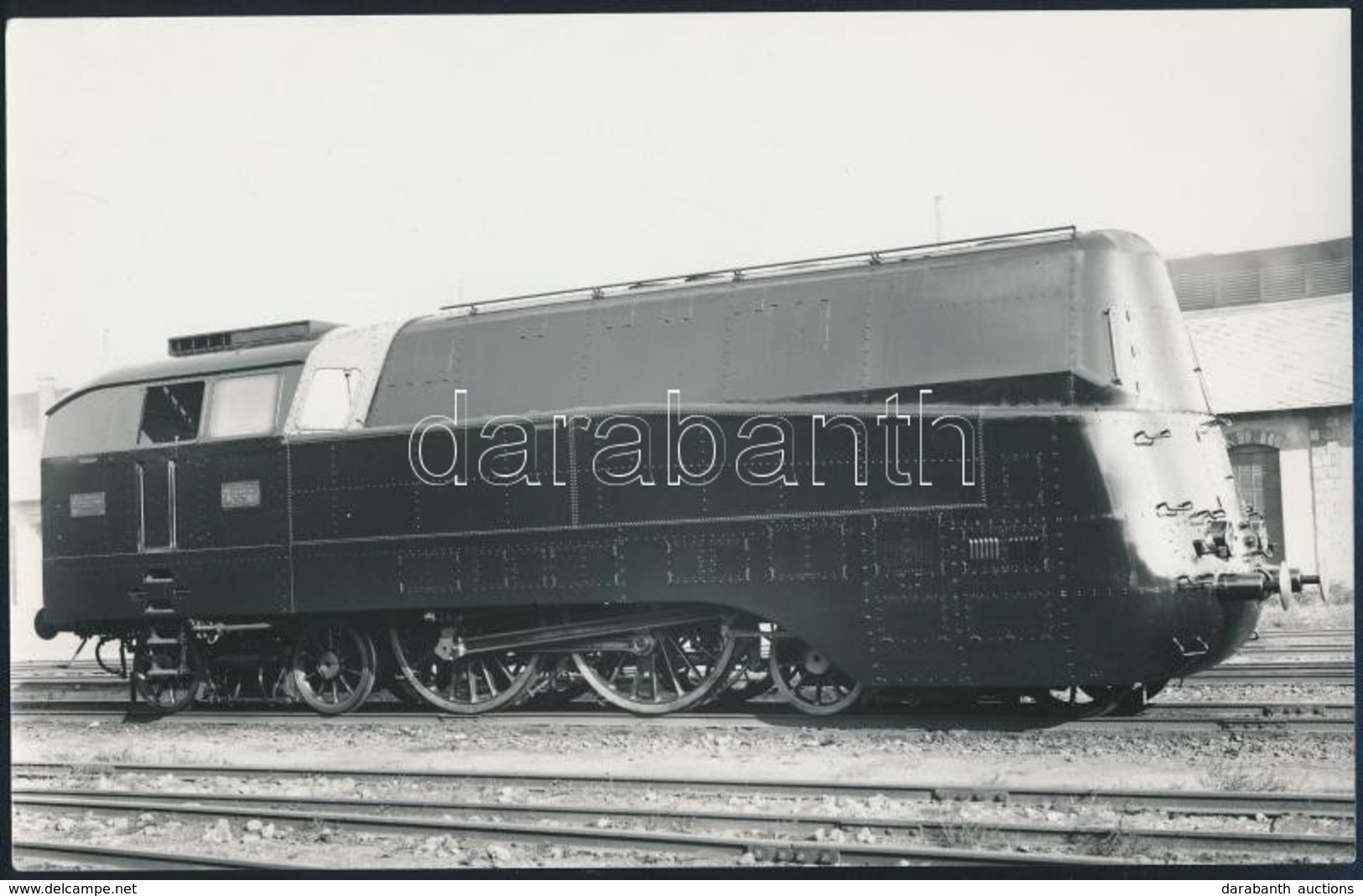 MÁVAG 242 Sorozatú Mozdony, Későbbi Előhívás, 14×23 Cm / MÁVAG Locomotive, Copy Of Vintage Photo - Other & Unclassified