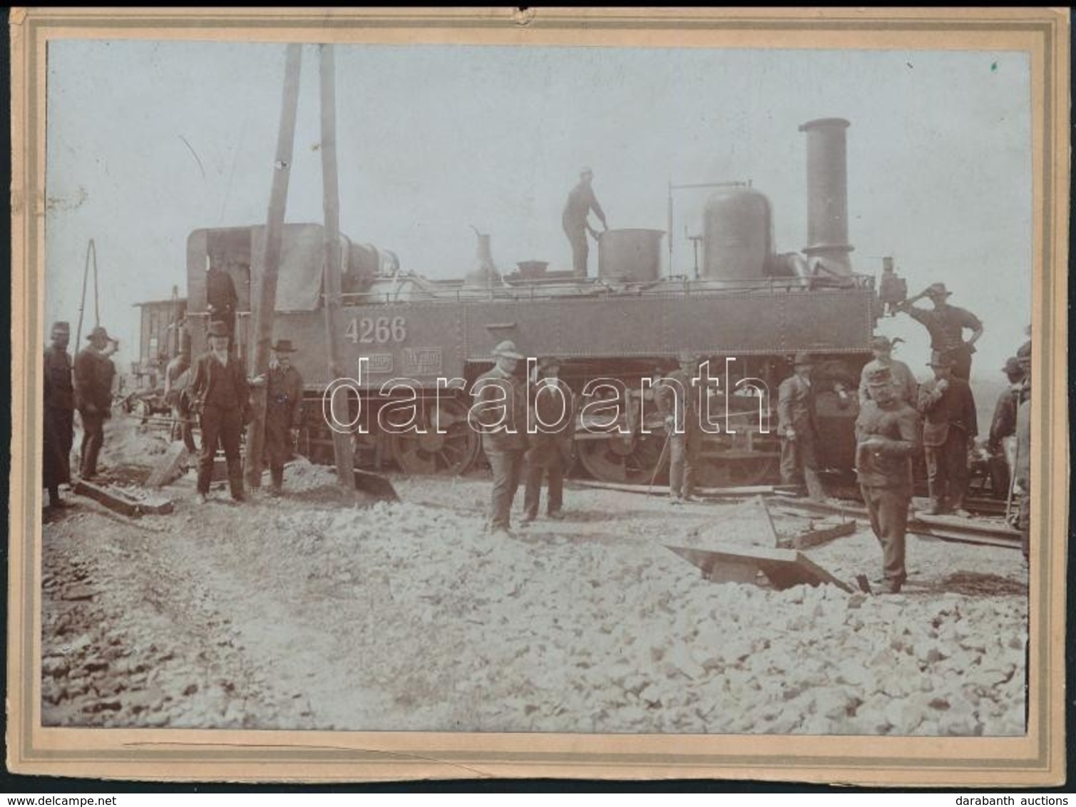 Cca 1900 A MÁV 4266 Sz. Mozdonya. / Locomotive 19x14 Cm - Andere & Zonder Classificatie