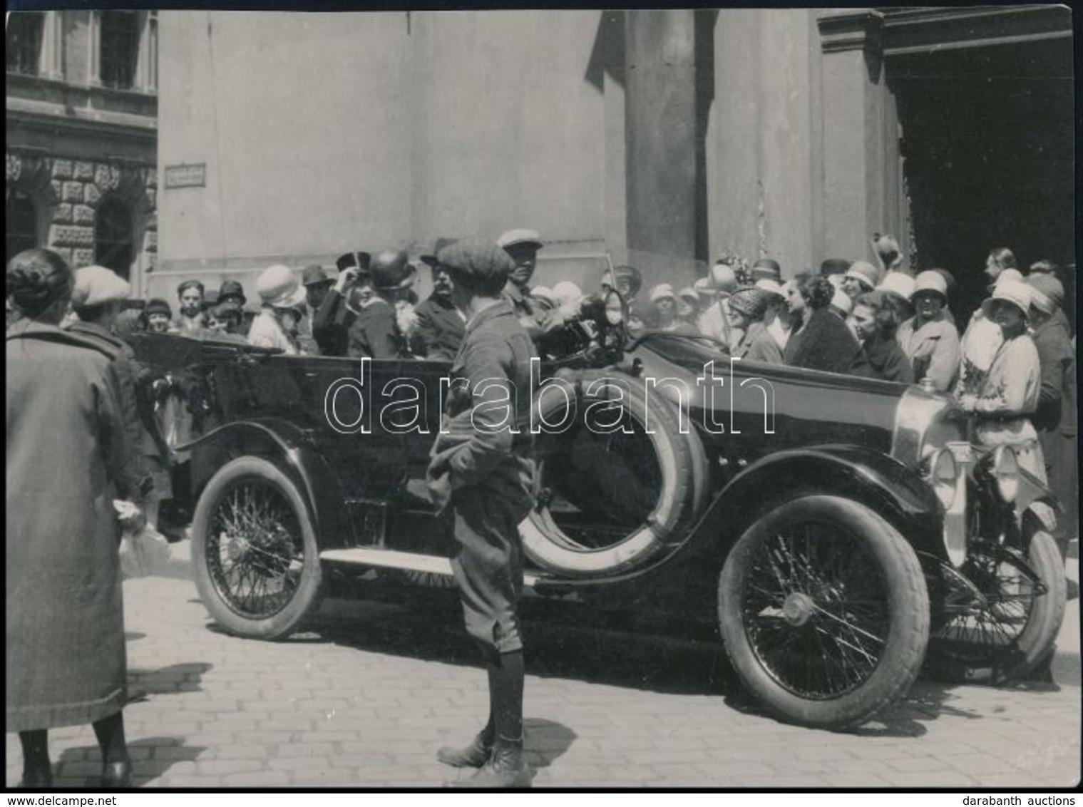 Cca 1920 Automobil Budapesten, 16,5x22,5 Cm - Andere & Zonder Classificatie