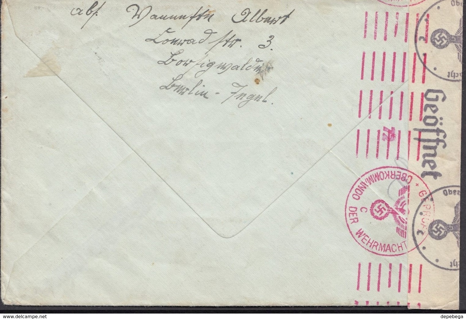 Germany - Censored Airmail Cover / Luftpost, MiNr. 767, 787 MiF Brief. BERLIN 1941 - Werwik. - Covers & Documents