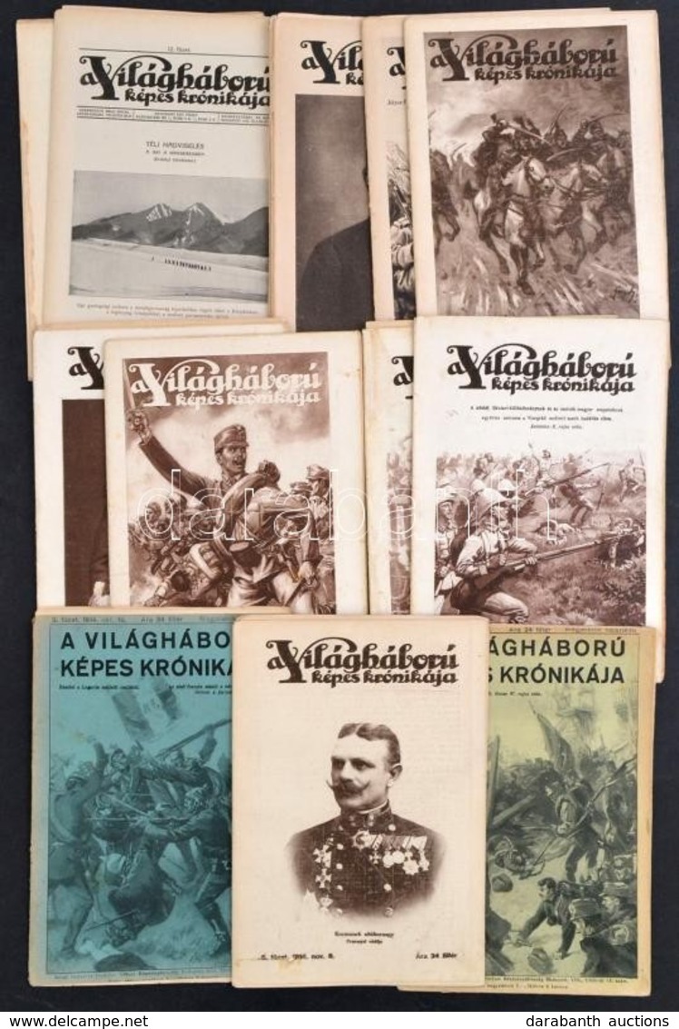 1914 A Világháború Képes Krónikája 1-12. Füzet, Kötéstáblával - Autres & Non Classés