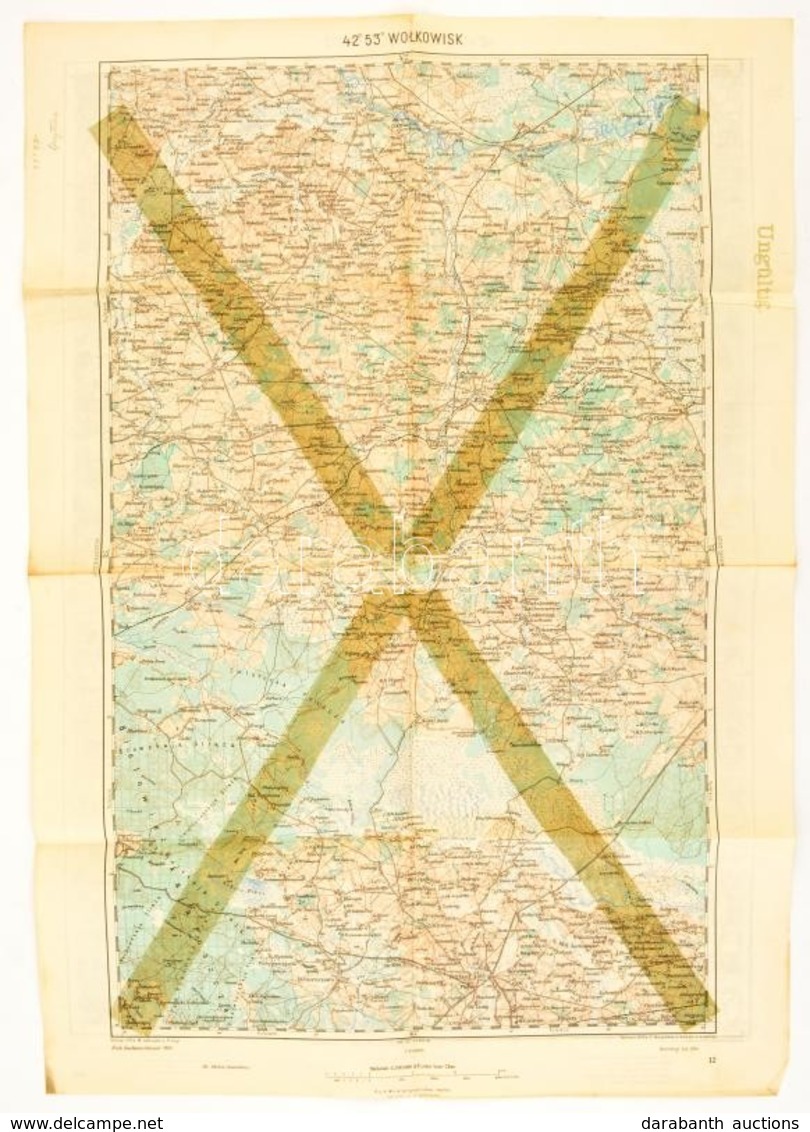 Cca 1910 Erdélyt, Bukovinát, Kárpátalját ábrázoló 10 Db Katonai Térkép 47x62 Cm - Andere & Zonder Classificatie