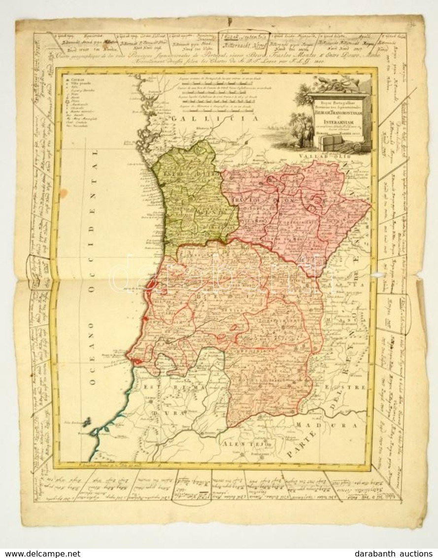 1800 Három Portugál Tartomány Térképe. Provincias Septentrionales De Portugal, Beira, Tras Los Montes & Entre Douro Minh - Sonstige & Ohne Zuordnung