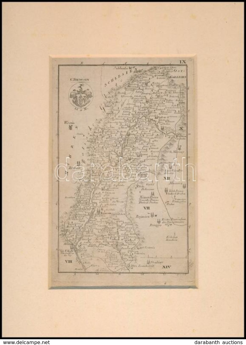 1804 Berken János (1765 Kr.-1822): Trencsén Vármegye Térképe. C(omitatus) Trencsin. IX. In: [Korabinszky János Mátyás]:  - Andere & Zonder Classificatie