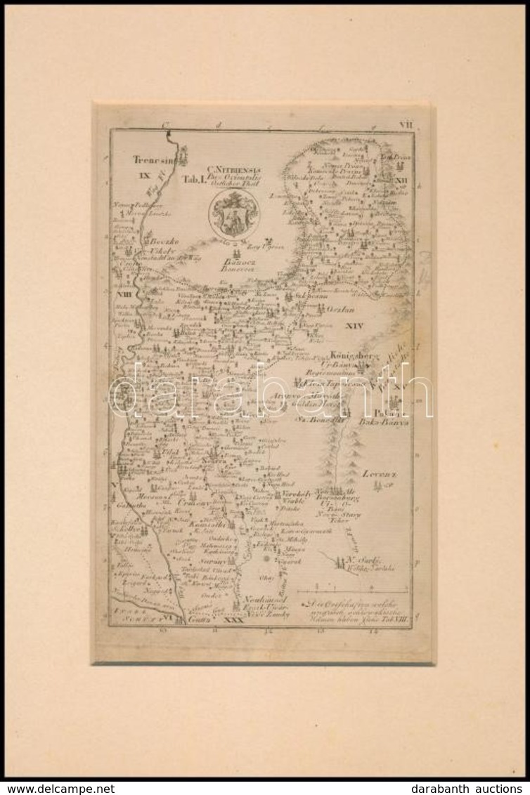 1804 Nyitra Vármegye Térképe. C(omitatus) Nitriensis. Pars Orientalis. Östlicher Theil. VII. In: [Korabinszky János Máty - Andere & Zonder Classificatie