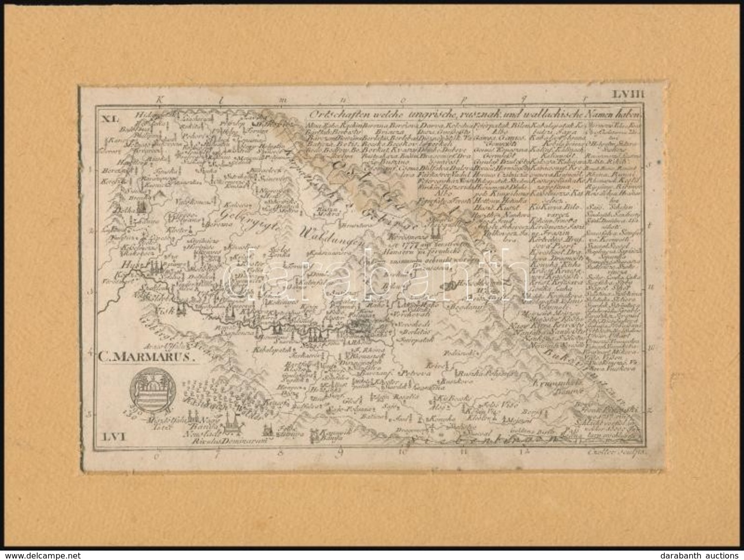 1804 Czetter Sámuel (1765-1829 K.): Máramaros Vármegye Térképe. C(omitatus) Marmarus. LVIII. In: [Korabinszky János Máty - Other & Unclassified