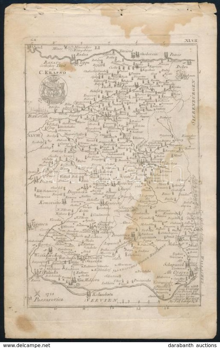 1804 Krassó Vármegye Térképe. C(Comitatus) Krassó. XLVII. In: [Korabinszky János Mátyás]: Korabinsky, Johann Matthias: A - Andere & Zonder Classificatie