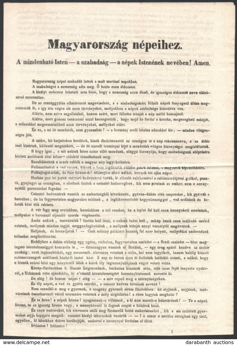 1898 Magyarország Népeihez. Kossuth Lajos 1848. December 22-i Kiáltványának Facsimiléje, A Magyar Nemzet Története 10. K - Unclassified