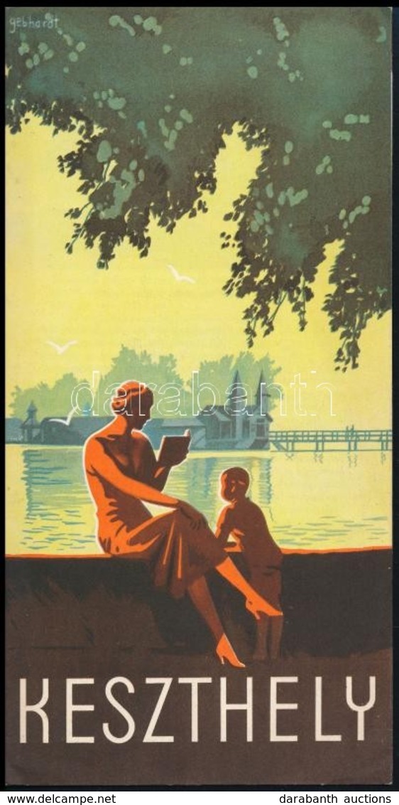 1930 Keszthely, Kihajtható Lengyel Nyelvű Képes Prospektus, Gebhardt Grafikája, Klösz Nyomda, Szép állapotban - Sin Clasificación