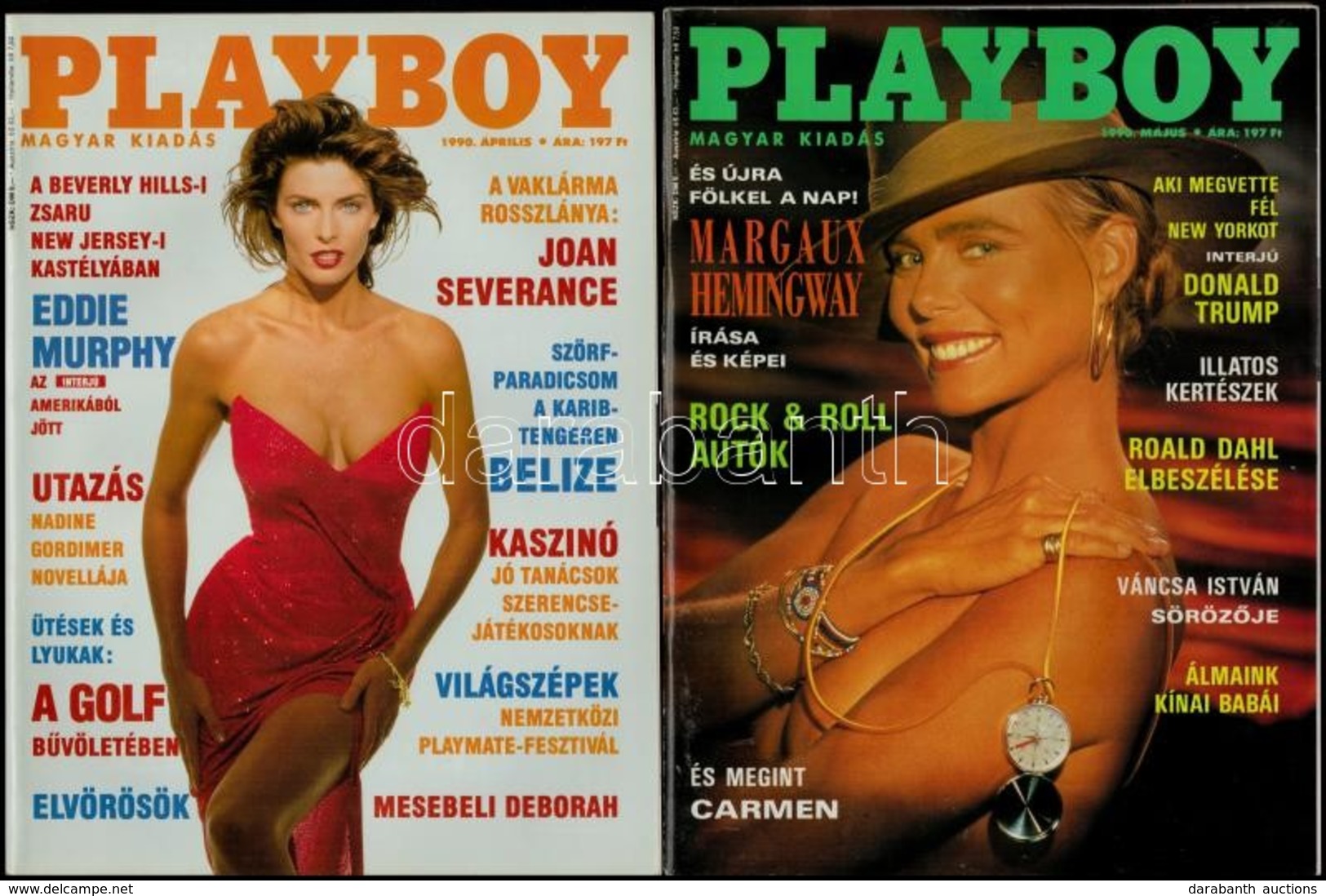 1990 A Playboy Magazin áprilisi és Májusi Száma Bennük Interjú Eddie Murphy és Donald Trumppal - Zonder Classificatie