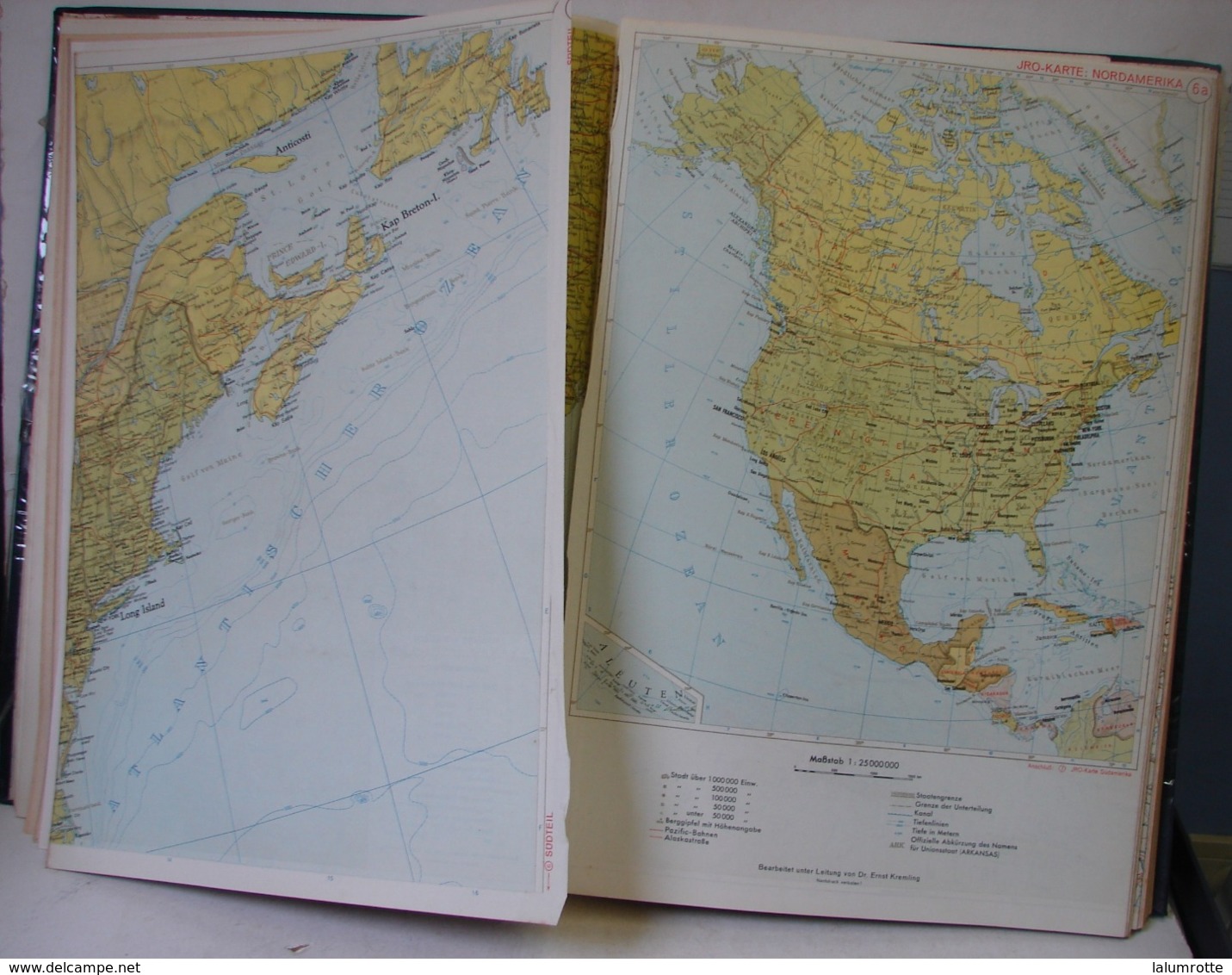 Liv. 334. Grosser  JRO  Weltatlas Jubiläums Ausgabe 1954. - Maps Of The World