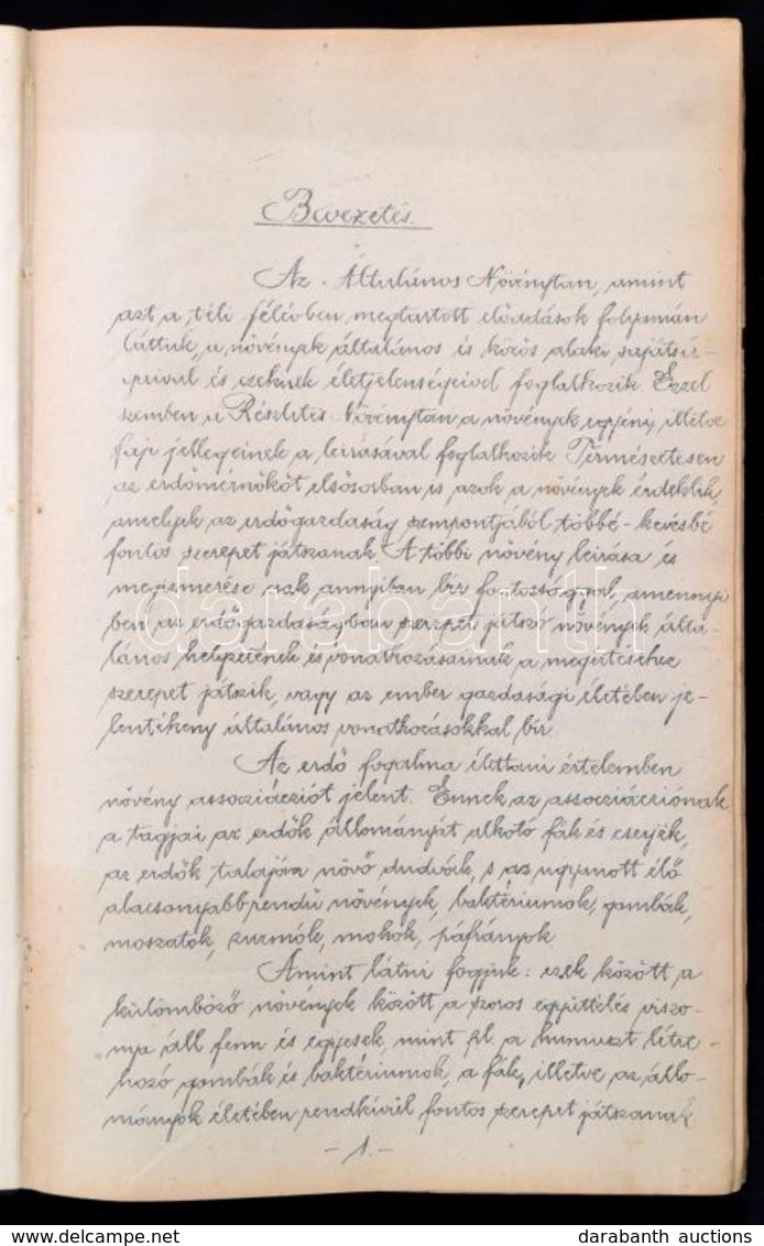 Cca 1940 Erdészeti Növénytan. II. Hn, én.,nyn.,634 P. Kopottas Félvászon-kötésben. Stencilezéssel Sokszorosított Erdőmér - Zonder Classificatie