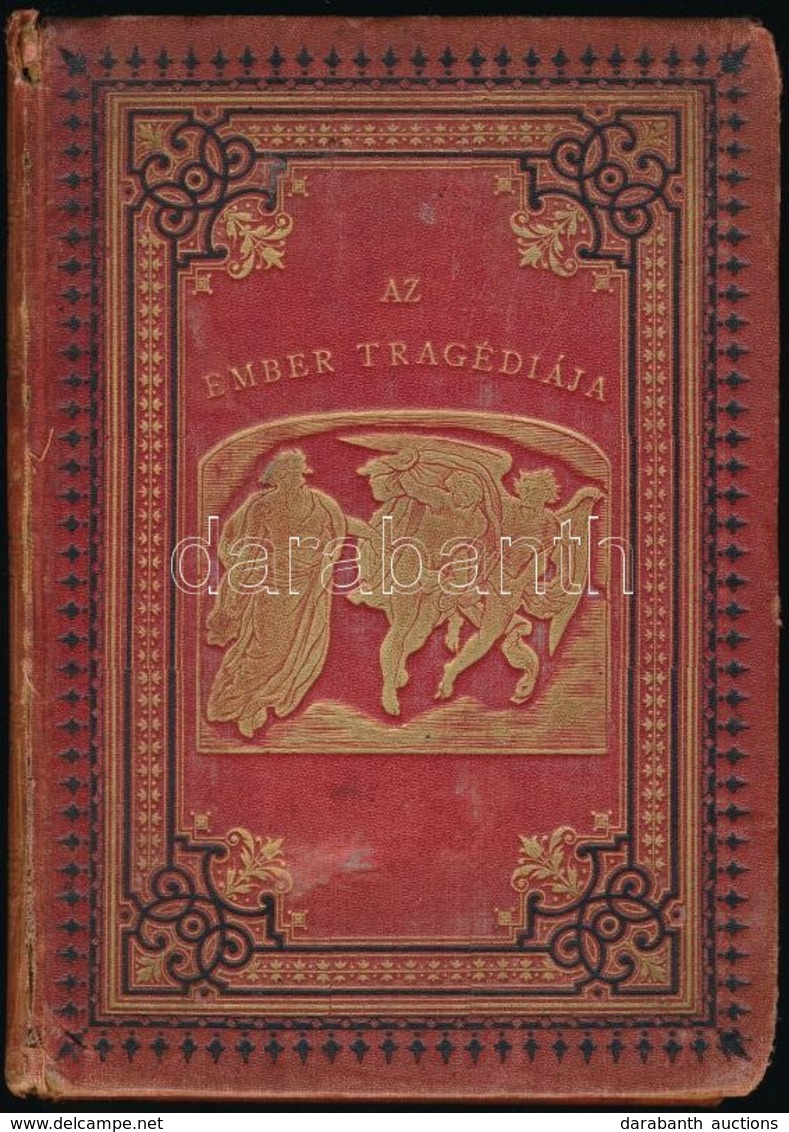 Madách Imre: Az Ember Tragédiája. Hetedik Kiadás. Bp., 1884, Athenaeum. Kiadói Aranyozott Egészvászon Kötés, Kissé Kopot - Zonder Classificatie