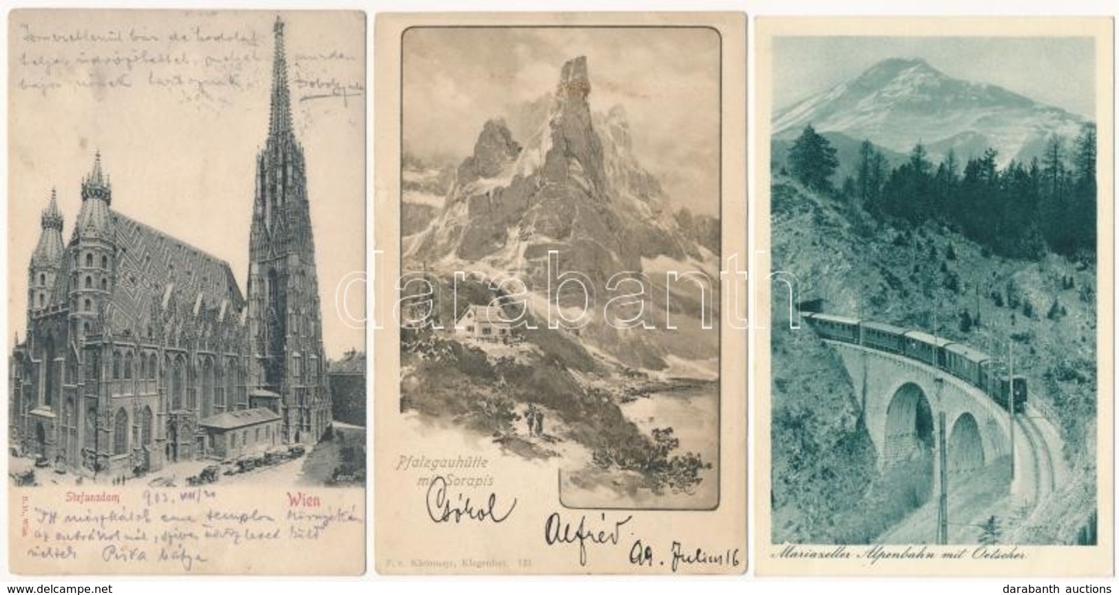 ** * 59 Db Főleg RÉGI Osztrák Városképes Lap / 59 Mainly Pre-1945 Austrian Town-view Postcards - Ohne Zuordnung