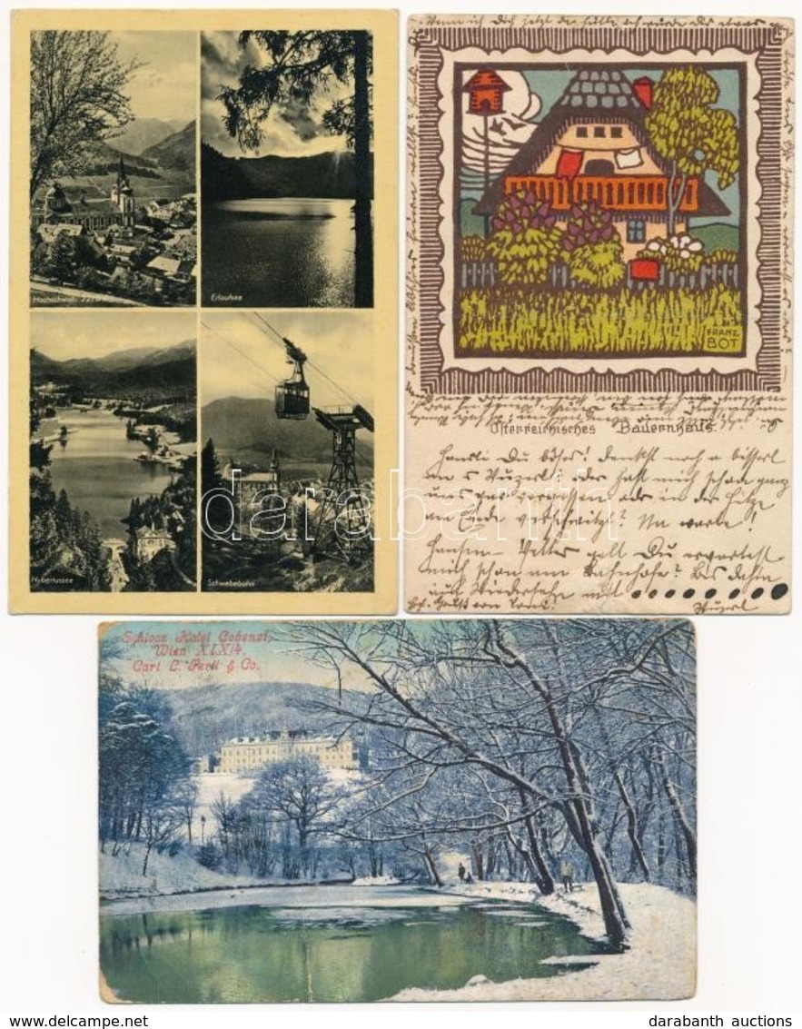 ** * 45 Db Főleg RÉGI Osztrák Városképes Lap, Közte Pár Modern / 45 Mainly Pre-1945 Austrian Town-view Postcards, Among  - Unclassified