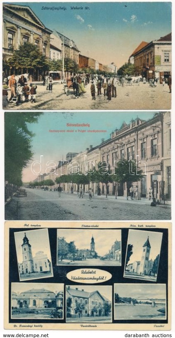 ** * 25 Db RÉGI Magyar Városképes Lap Jobbakkal, Közte 7 Modern Lap / 25 Pre-1945 Hungarian Town-view Postcards With Bet - Zonder Classificatie