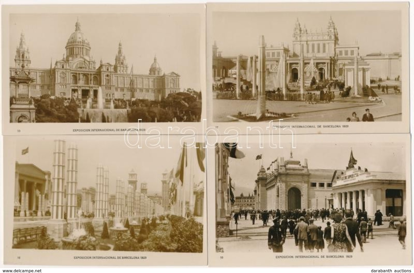 ** * Barcelona - 24 Db Régi Megíratlan Képeslap Az 1929-es Barcelonai Világkiállításról / 24 Pre-1945 Unused Postcards O - Ohne Zuordnung